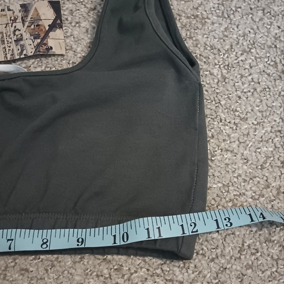 NWT Groceries Apparel organic cotton bralette charcoal grey Size L - Picture 7 of 8